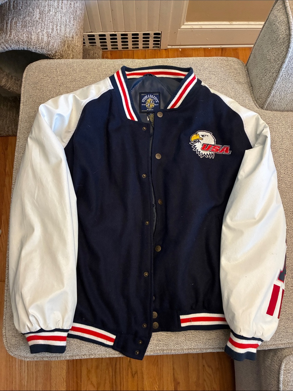 Steve & Barry's Navy, USA Letterman Jacket